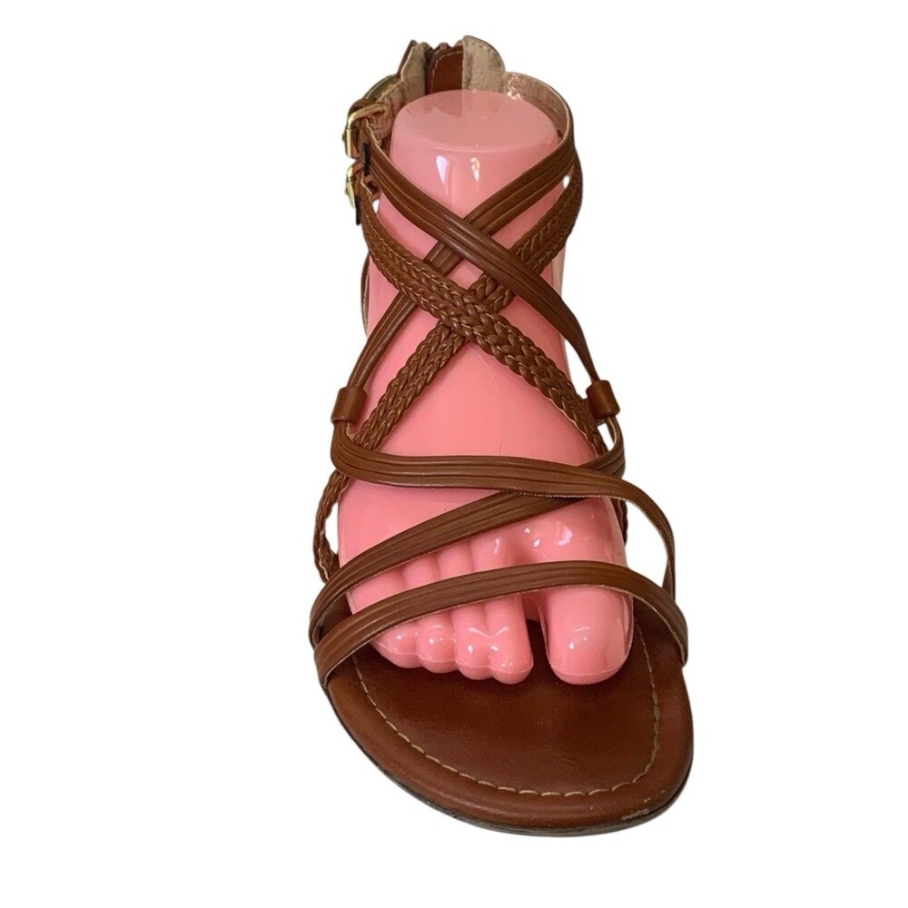 Report Georgya Cognac Gladiator Strappy Sandals - Women's Size 8 - Picture 5 of 10
